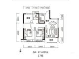 金科时代中心_3室2厅1卫 建面87平米