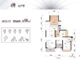 鸿荣源壹成中心_4室2厅2卫 建面98平米