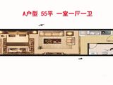 寓尚青年公寓_1室1厅1卫 建面55平米