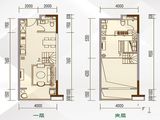 敏捷科创中心_1室2厅2卫 建面55平米