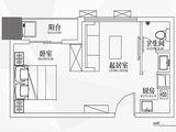 滨湖新地城_F户型户型图 建面0平米