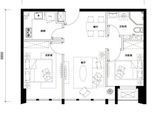 天恒世界集_2室2厅1卫 建面90平米