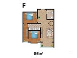 名郡新城五期_2室2厅1卫 建面86平米