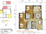 成都后花园梓桐名苑_3室2厅2卫 建面88平米