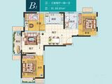 万创都市公馆_3室2厅1卫 建面93平米