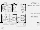 碧桂园西湖_3室2厅1卫 建面88平米