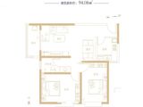 荣民时代广场_2室2厅1卫 建面94平米