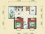 阳光海上_2室2厅1卫 建面87平米