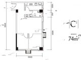 五矿新里_2室1厅1卫 建面74平米