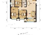 绿地新里城西斯莱公馆_3室2厅2卫 建面124平米