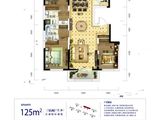 筑石佳岸_3室2厅2卫 建面125平米