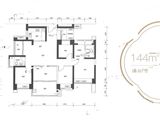 鸿荣源壹成中心_4室2厅2卫 建面144平米