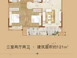 锦艺云锦天章_3室2厅2卫 建面121平米