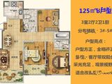 鑫江水青木华四期_3室2厅2卫 建面125平米