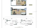 龙湖汉峪光年_C1户型 建面35平米