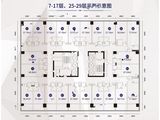 裕华大厦_7-17层、25-29层平面图 建面56平米