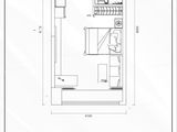 绿地西安世界中心云邸_44.81平户型 建面44平米