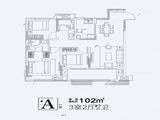 万兴花半里_3室2厅2卫 建面102平米