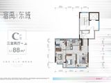 大东区_3室2厅1卫 建面88平米