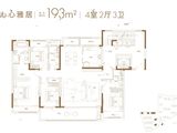 龙信臻园_4室2厅3卫 建面193平米