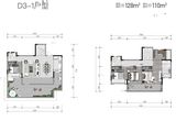 华宇锦绣玺岸_4室2厅3卫 建面128平米