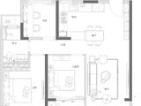 招商雍华天玺_3室2厅1卫 建面99平米