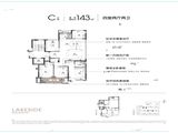 滨帆湖畔云邸_4室2厅2卫 建面143平米