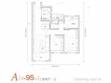 万科东望_3室2厅1卫 建面95平米